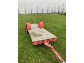 Tweewielige fruitwagen,geheel staal. 3.90 mtr x 1.10 mtr