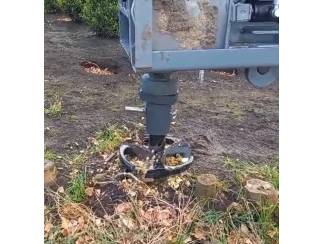 boompalen en toebehoren Grondboor , Stronkenboor & Kluitenrooier Combi voor Graafmachine