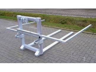 Verzinkte Dubbele Palletdrager met Verstelbare Zijkokers