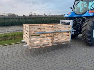 heftrucks stapelaars palletwagens Verzinkte Dubbele Palletdrager met Verstelbare Zijkokers