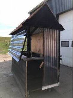 plukmanden plukslede pluktrappen Verkoopstalletje, kraam.