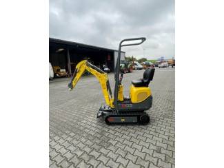 Rooimachine Wacker Neuson 803 minigraver met snelwissel en 3 bakken