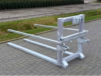 Verzinkte Dubbele Palletdrager met Verstelbare Vastzetkokers